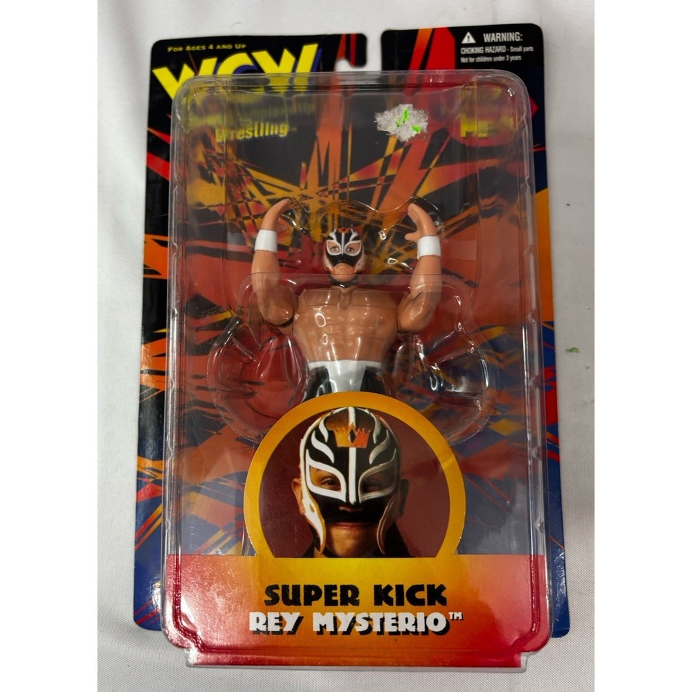 New! 1998 WCW NWO Rey Mysterio Action Figure ( Super Kick) Toymakers Vintage